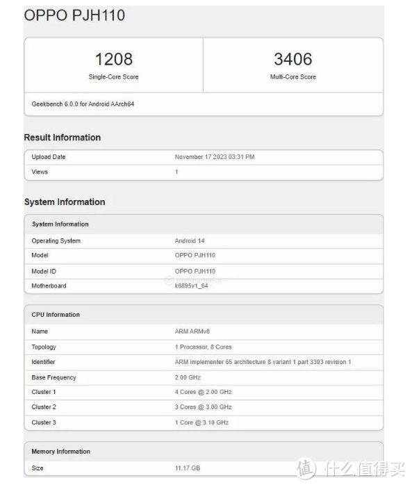 OPPO Reno 11 手机 Geekbench 跑分曝光：天玑 8200 SoC 助力，12GB 内存强劲加持