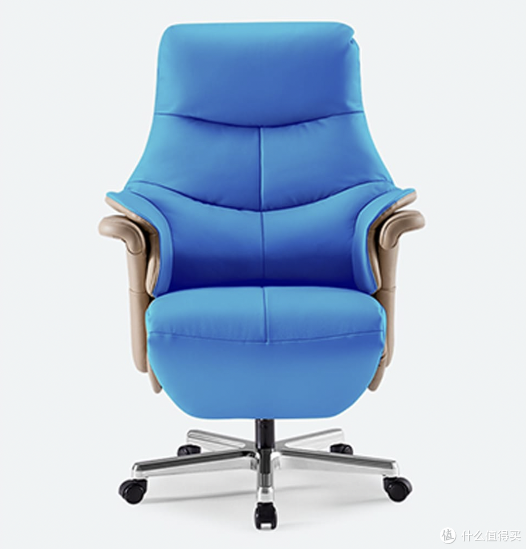 永艺上新智能办公椅，澳洲进口牛皮+零重力专利+腰部气囊按摩，支持大角度后仰