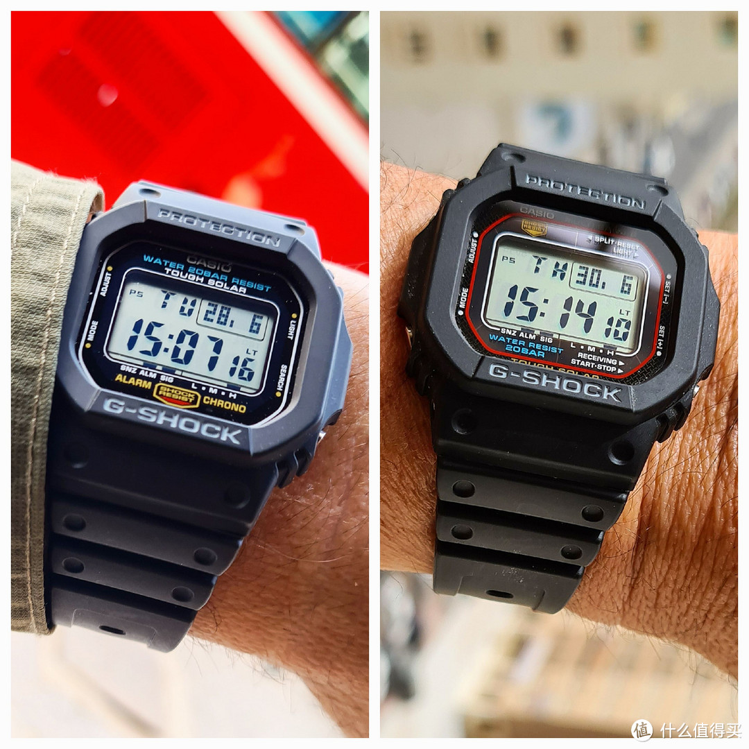 左：G-5600UE-1；右：GW-M5610U-1